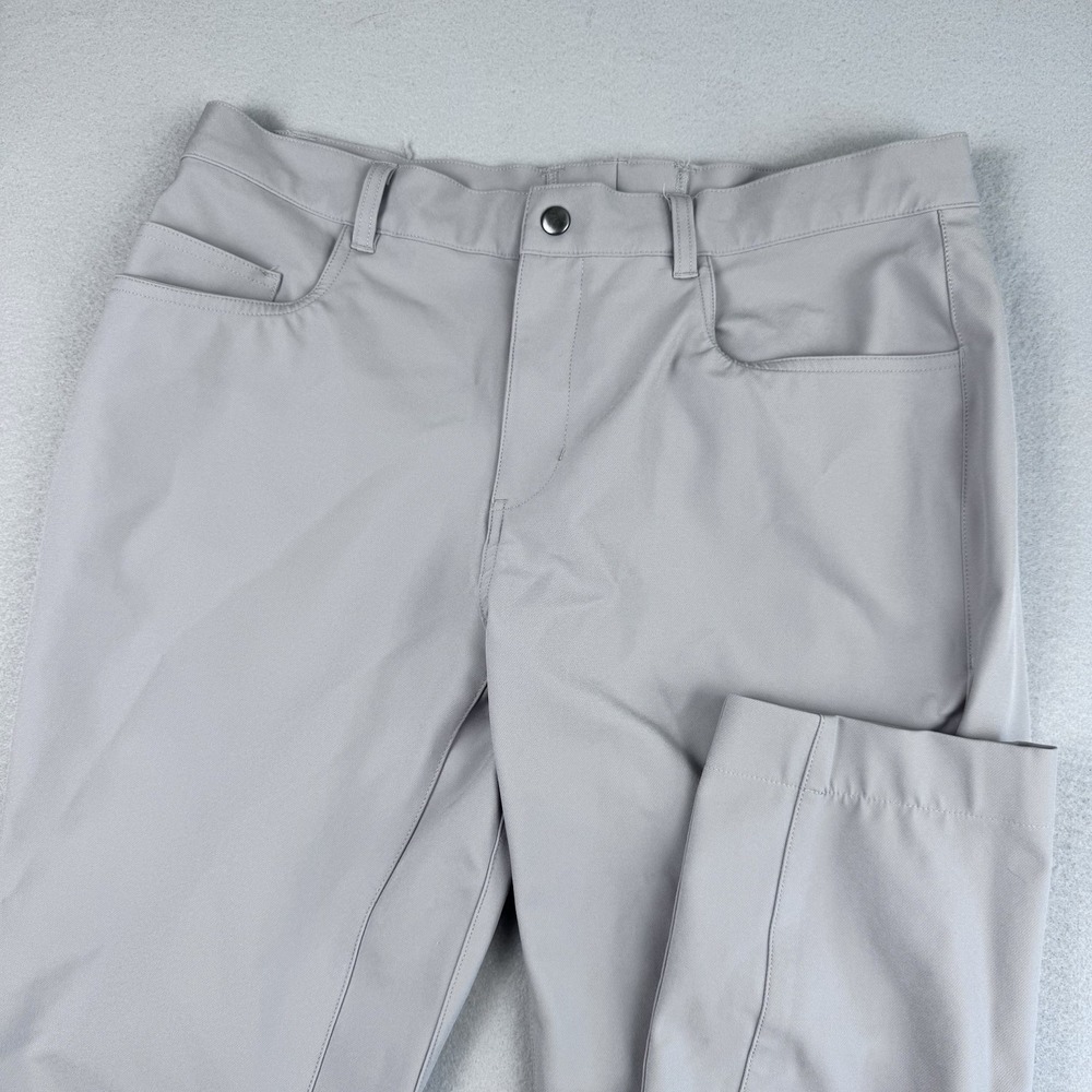 State & Liberty Tech Pants Light Gray 34x30 Golf Performance Athletic Chino